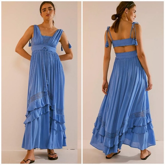 knee length dresses for ladies Free People Santa Maria Maxi Dress/Watermelon Wedge